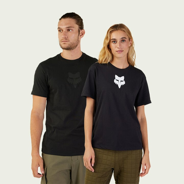 Man and woman wearing a Fox t-shirt