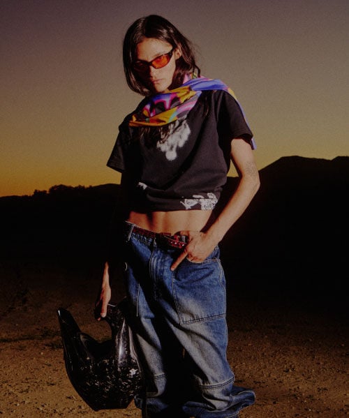 Model wearing Fox Lab collection