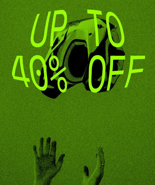 "Up to 40% Off" Text