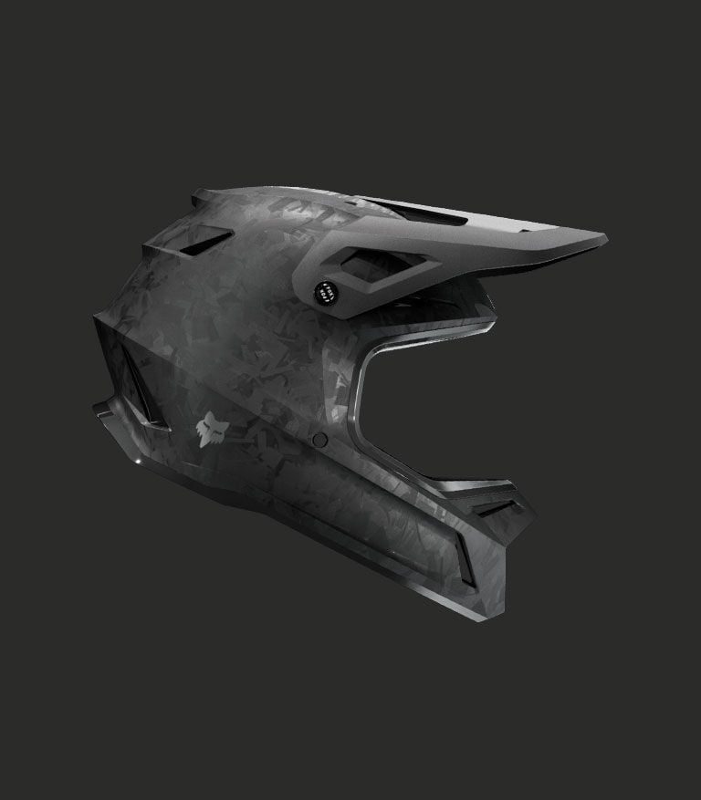 Fox Rampage RS MTB helmet on grey background