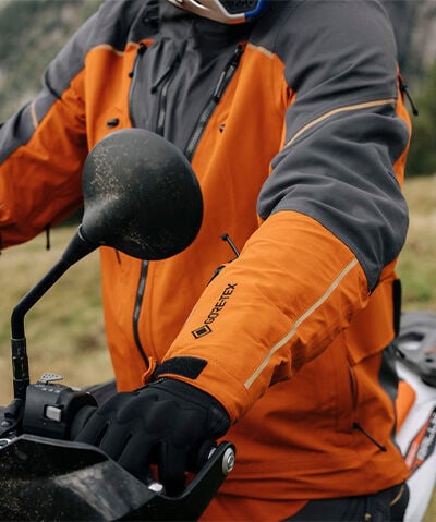 Orange and grey Moto Jacket