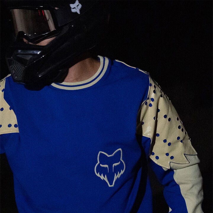 Person posing with Kiko x Fox collab jersey