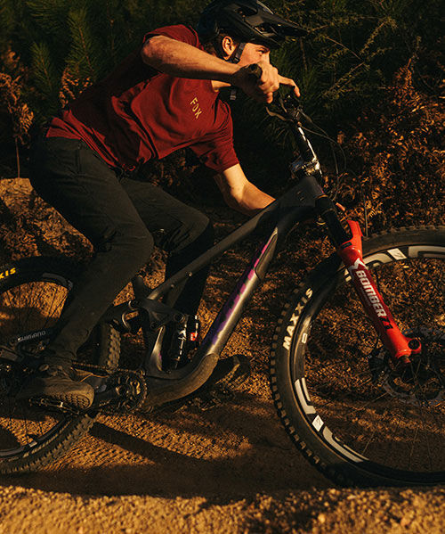 Rider racing on mtb26 gear set