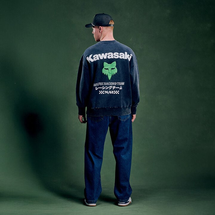 Rider in Kawasaki sweater