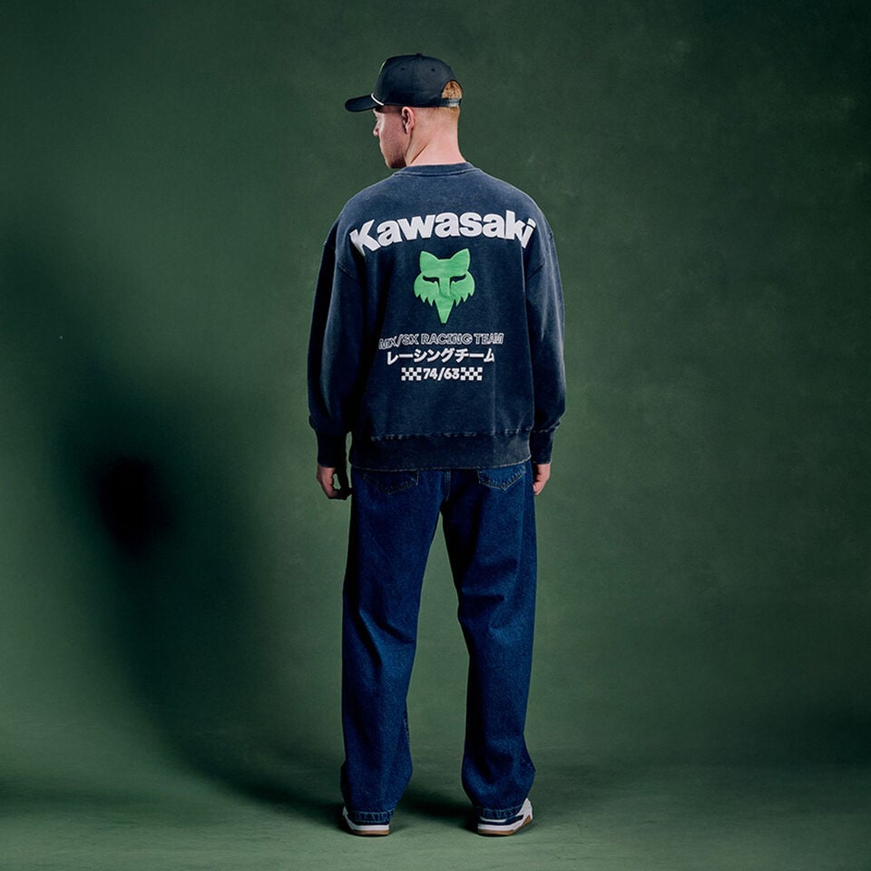 Rider in Kawasaki sweater