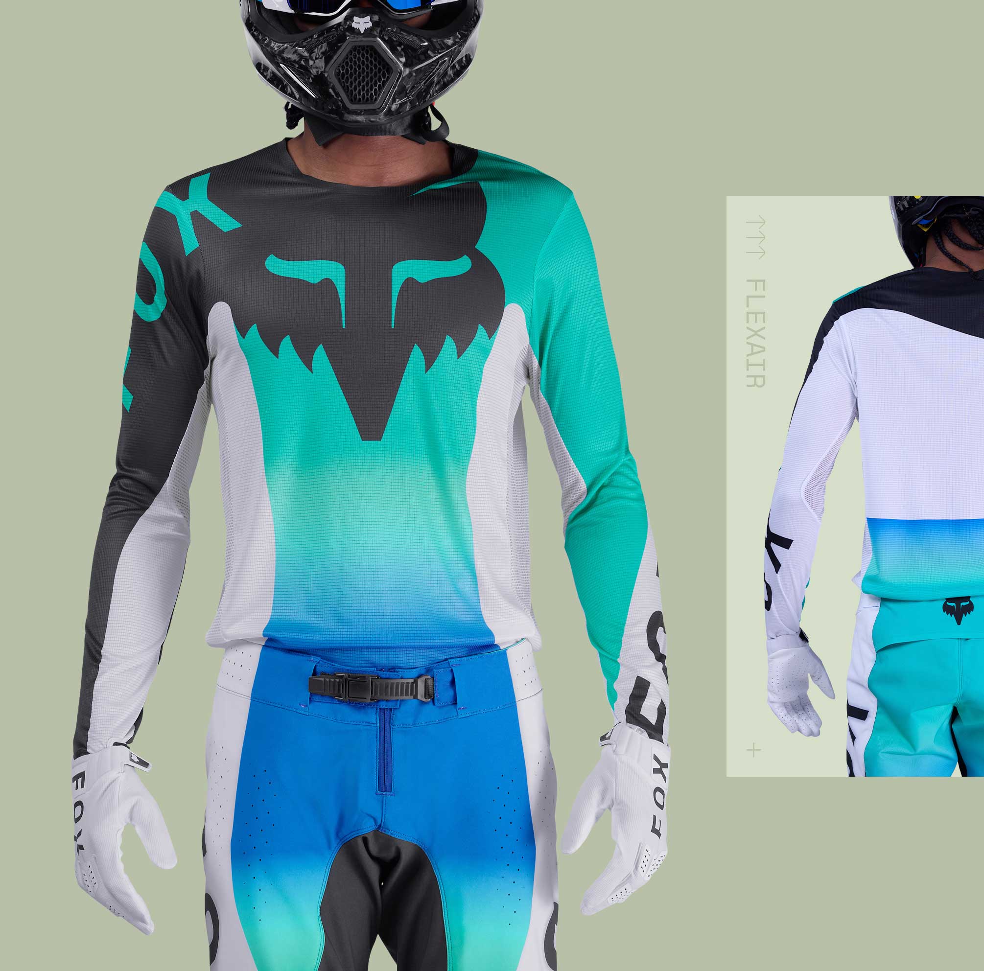 Two models wearing Flexair racewear.